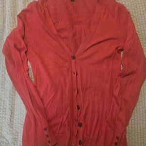 VINTAGE Gap Women's Pink Button-Up Cardigan